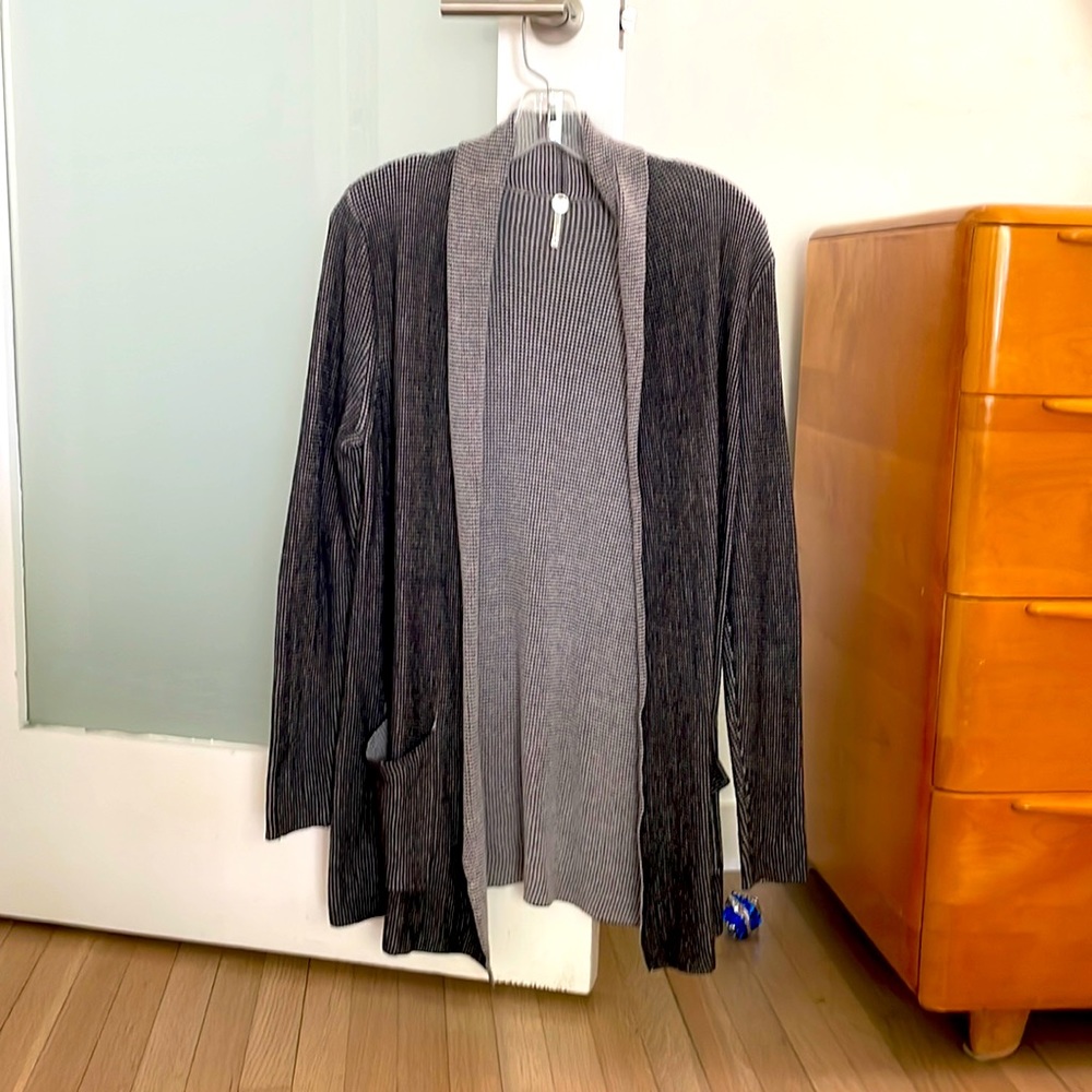 Margaret O’Leary Two-tone, Roll Neck Cardigan